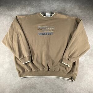 Vintage Grandpa Core Grandma Tan Embroidered Sweatshirt 2XL